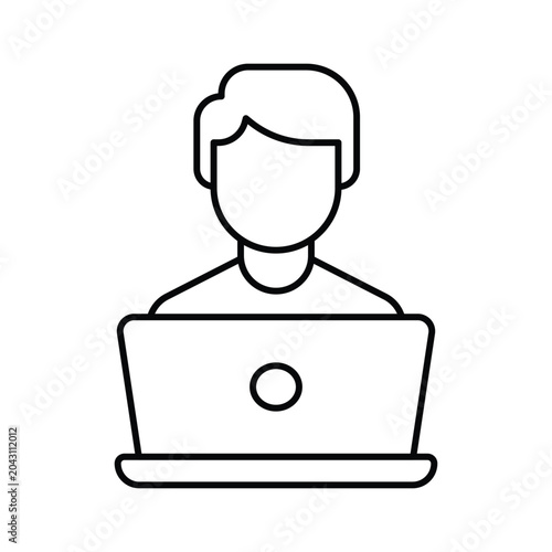 Programmer Vector icon which can easily modify or edit