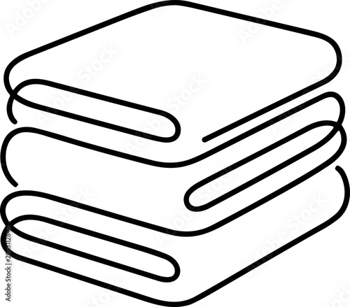 Canvas Print Stack of folded towels icon.