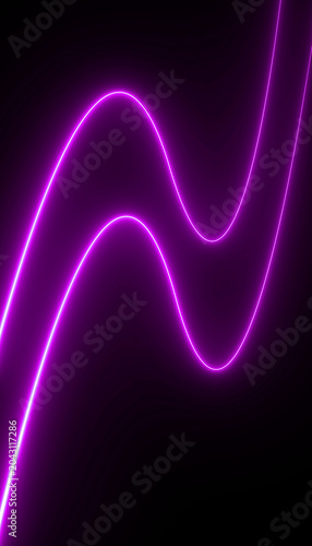 Abstract Purple Neon Wave Line Background with Glowing Curved Light Trail and Futuristic Digital Energy Design