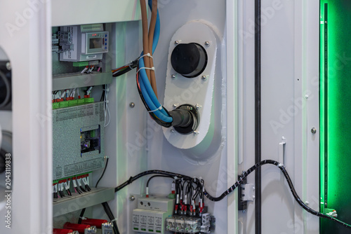 Internal Wiring Cabinet Details of Energy Storage Charging and Solar Equipment
