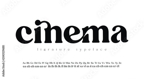 Canvastavla Elegant ligature alphabet letters font logo
