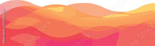 Schilderij op canvas Abstract orange and pink wavy layers background with abstract background minimal