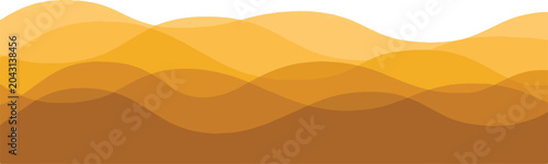 Foto Abstract flowing wavy layers in warm brown and ochre earth tones with abstract b