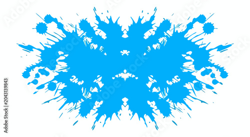Schilderij op canvas Bright electric blue blot with symmetrical shape