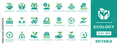 Quadro su tela Ecology Environment Sustainability Renewable Energy Carbon Footprint Solar Panel