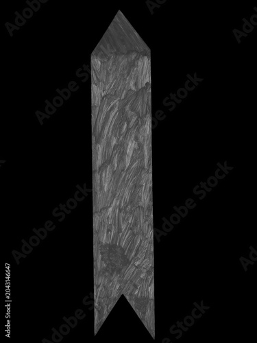 Foto Geometric spearhead with intricate textured surface design