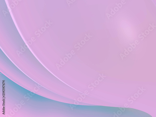 Abstract Pastel Gradient Curved Background with Soft Pink Blue and Lavender Waves