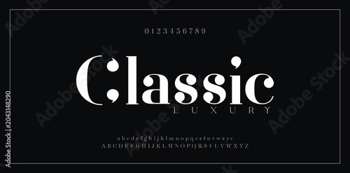 Φωτογραφία Modern typography fashion elegant classic letters serif italic fonts decorative wedding vintage logos