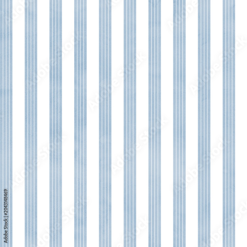 Striped blue background. Watercolor illustration. The seamless pattern is isolated from the background. For printing on fabric, marine decor and classic themed decoration