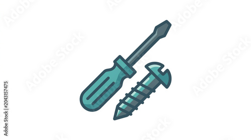 Photography Screwdriver and Screw Tool for Repair and Construction.