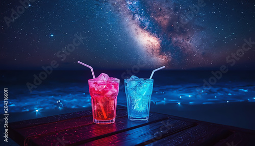 星降る夜のアイスドリンク