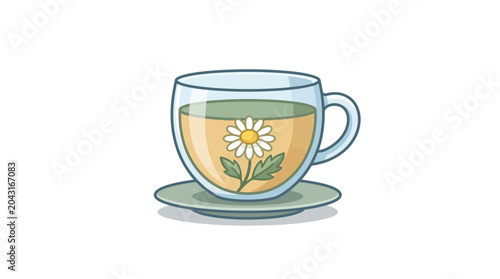 Photography Tea Cup with Flower Design Inside.
