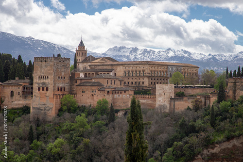Alhambra fortress palace in Granada, Spain