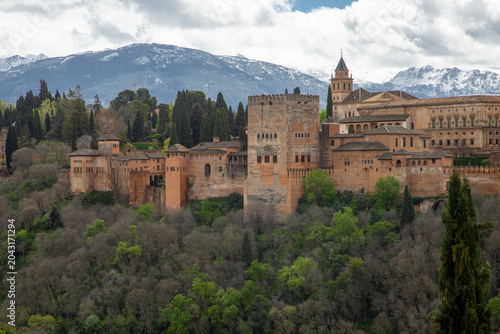 Alhambra fortress palace in Granada, Spain