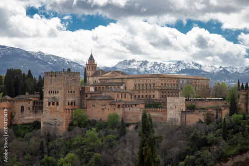 Alhambra fortress palace in Granada, Spain