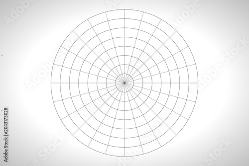 Circular grid pattern with concentric circles in minimalist style  