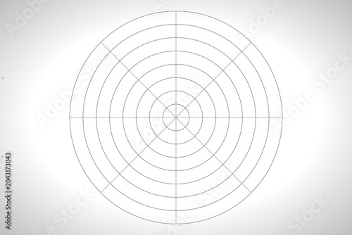 Circular grid with concentric lines for design and layouts  