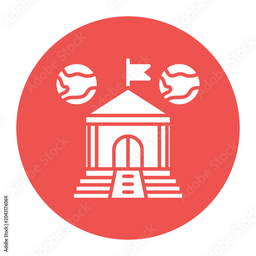 Tableau sur toile Consulate Vector Icon