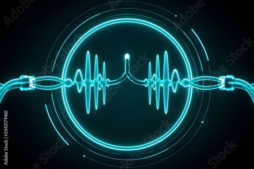 Futuristic Biological Signal Pulse 