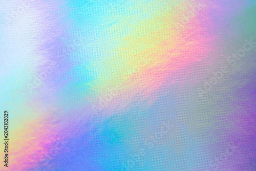 Tableau sur toile Holographic rainbow foil iridescent texture abstract hologram background