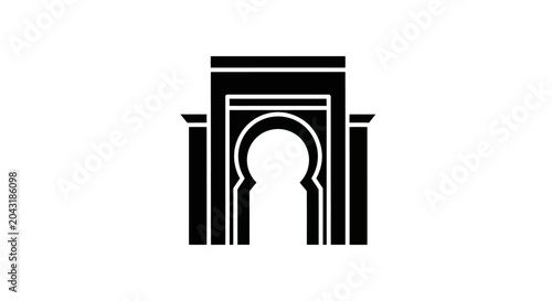 Fotografie Moorish Archway Vector Icon