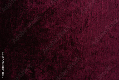 Bild auf Leinwand Dark red purple crushed velvet texture background, luxury burgundy velour fabric with soft shiny pattern