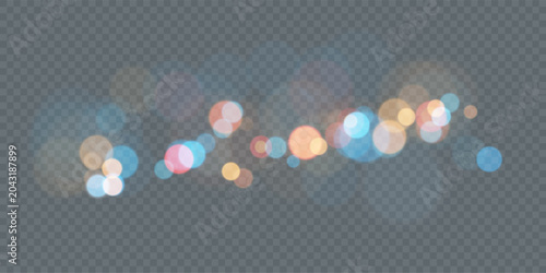 Bright Abstract Bokeh Background with Multicolored Blurred Light Circles
