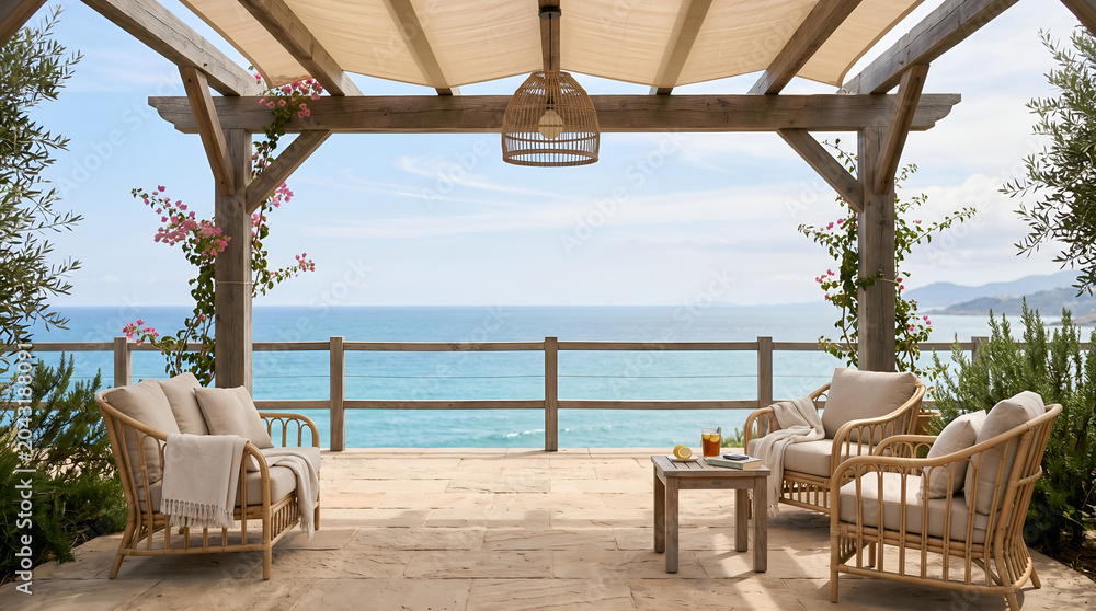 Obraz premium Serene Summer Patio - background