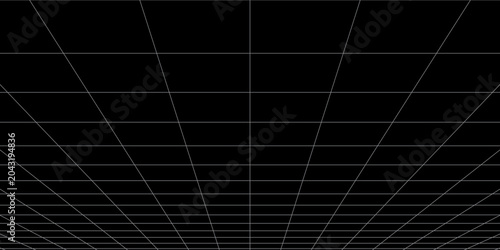 Cuadro en lienzo Futuristic perspective grid box