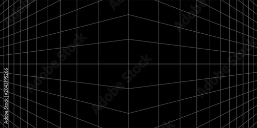Vászonkép Futuristic perspective grid box