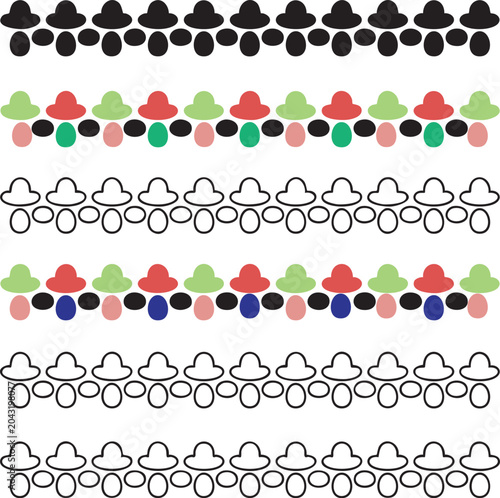 set of vector frames with flowers