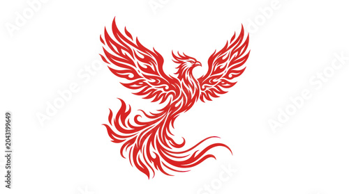 Photos Fiery Phoenix Rising, Mythical Bird Symbol of Rebirth and Transformation