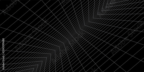 Foto Futuristic perspective grid box