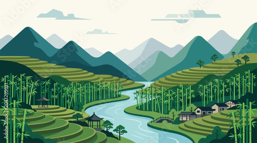 Sichuan Mountain And River Landscape Design