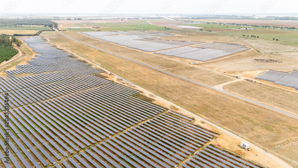 Αυτοκόλλητο Large solar farm generating clean energy in Andalucia Spain