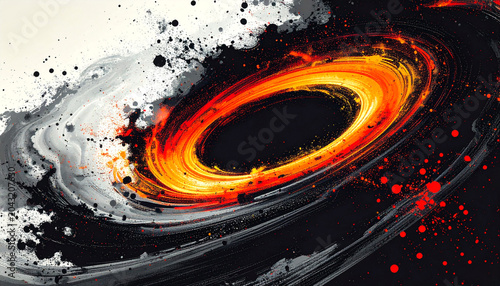 Abstract vortex of energy and color