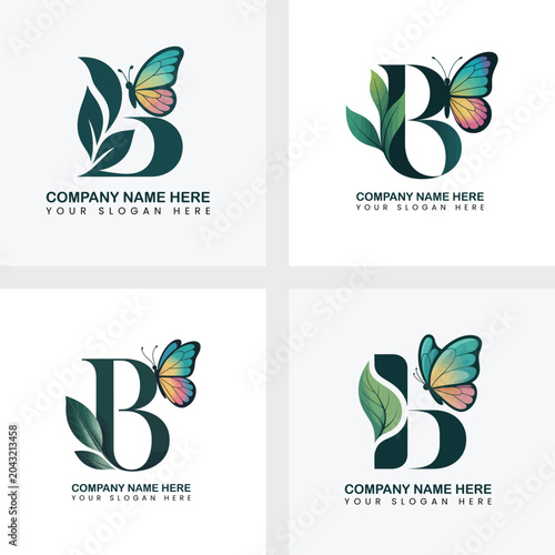 Abstract Green Leaf Eco Icon Collection Vector Set for Business and Nature Branding