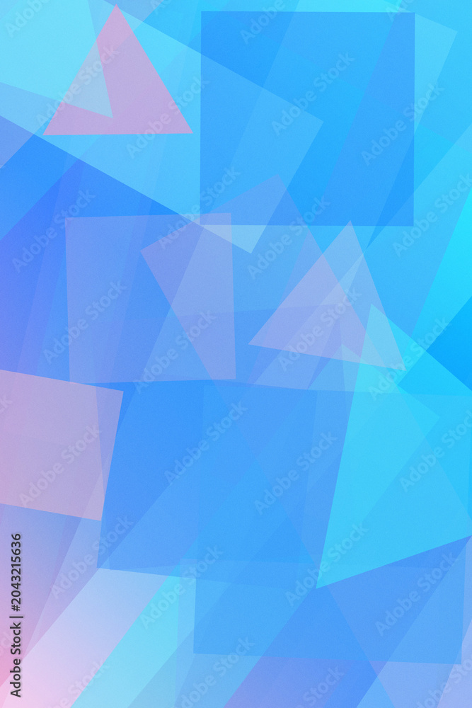Obraz premium Abstract background of overlapping blue and lavender polygon shapes in a clean geometric style, ideal for tech, design, and modern marketing with copy space.