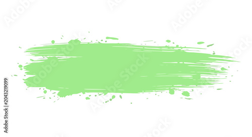 Quadro su tela Wide light green brushstroke