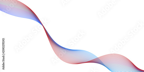 Abstract red or blue wave lines white background, Abstract texture line pattern background. Transparent horizontal red wave on white. modern luxury futuristic background vector illustration.
