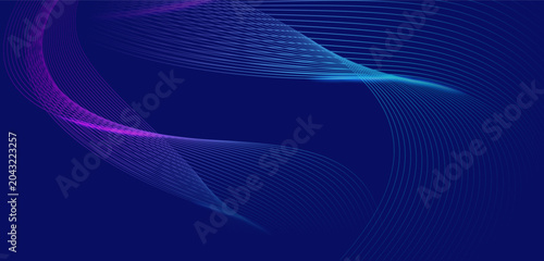 Purple Blue Flowing Light Wave Abstract Background Vector