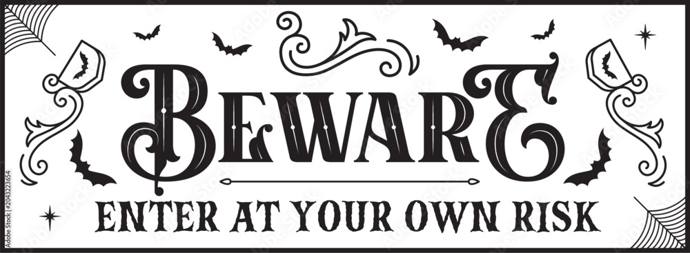 Fototapeta premium Halloween Sign Making Svg