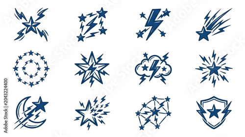 Konstfotografi Abstract Vector Symbols of Energy and Protection.
