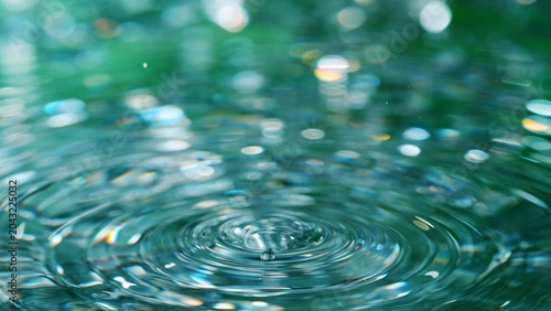 Cuadro en lienzo Water Drop Splash in Macro Close Up