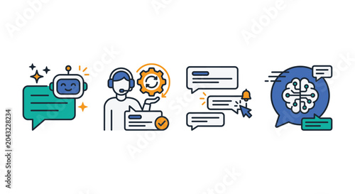 Instant AI Reply Bubble Icon Pack Collection