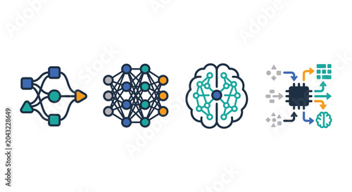 Neural Network Icon Pack Collection