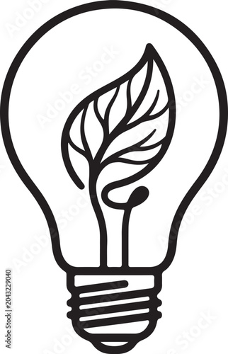 Premium Black and White Light Bulb Icon Collection Vector Set