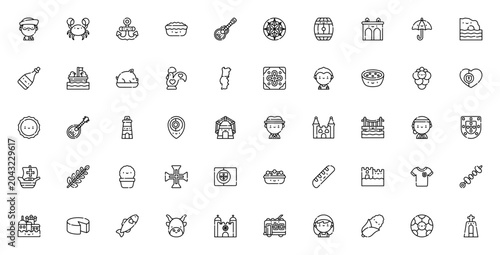 Foto Portugal icon set