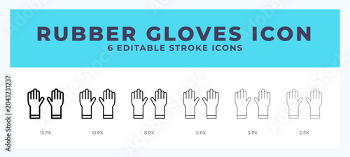 Tableau sur toile Rubber gloves icon