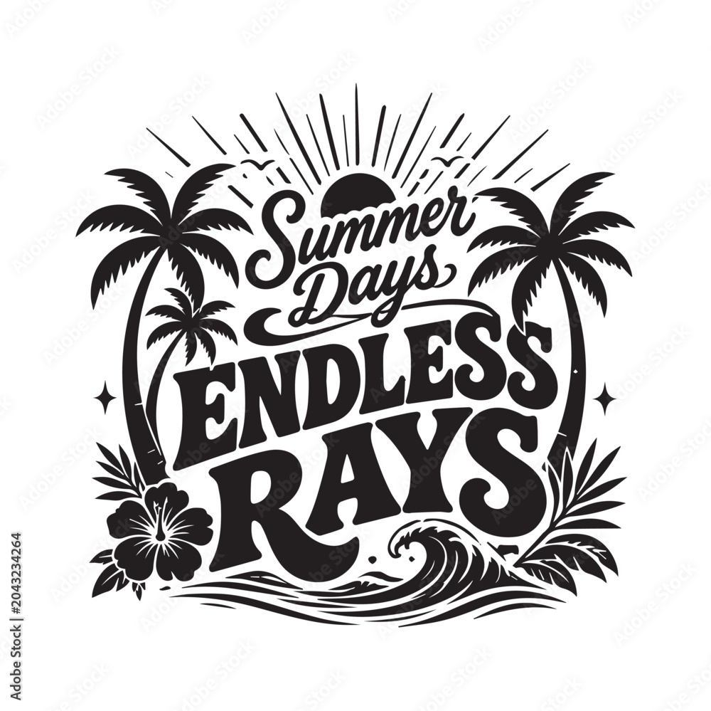 Obraz premium Tropical Paradise SVG Design